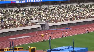 【2022関東インカレ】男子1部・100m予選4組/1着：稲毛碧（早大）10秒57　2着：山本未来（中大）10秒64　3着：藤田稔十（東学大）10秒647