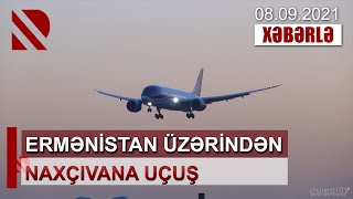 Ermənistan üzərindən Naxçıvana uçuş