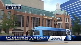 Milwaukee Country Transit bus detours ahead of RNC