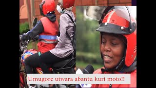 Ntasanzwe uyu Mugore w' umu motard ! niyo ari mu mihango ntibimubuza gutwara abagenzi!