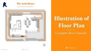 Illustration of a 2D Floor Plan in Revit (2021)