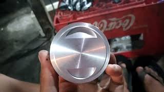 proses Bubut \u0026 coak piston langlah 66 // piston struk up // piston NPP