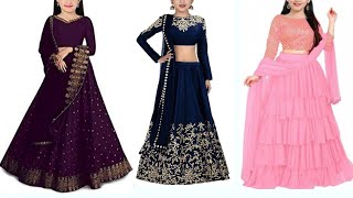 Only Rs.499 Latest New Designer Lehenga choli / 3 Type Choli Collection