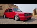 strawberry static slammed vw mk1 citi golf