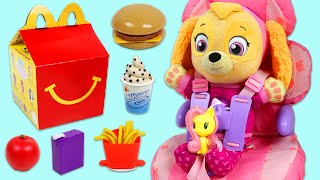 Paw Patrol Baby Skye Road Trip McDonald's Happy Meal Time & My Little Pony Water Wonder Color Book!
