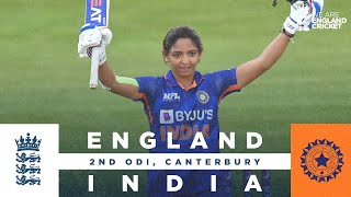 Kaur Stars With Unbeaten 143 | Highlights - England v India | 2nd Women's Royal London ODI 2022