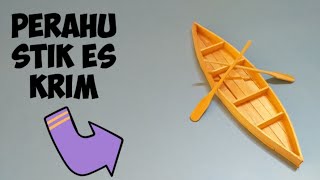 Membuat Miniatur Perahu Kano Dari Stik Es Krim