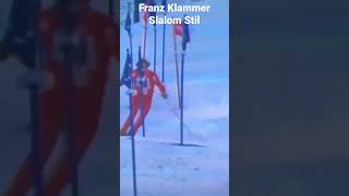 Franz Klammer AUT Slalom Stil 1974 Garmisch Style