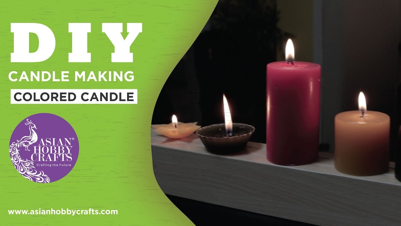 How To Make Colorful Wax Candles - Complete Candle Making Tutorial By ...