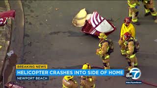 Helicopter crashes onto OC home, 3 killed | ABC7