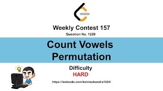 1220 Count Vowels Permutation