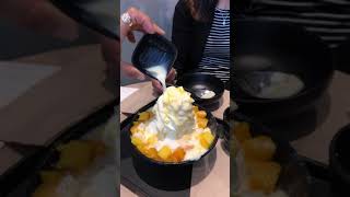 mango snowflake bingsu (korean dessert)