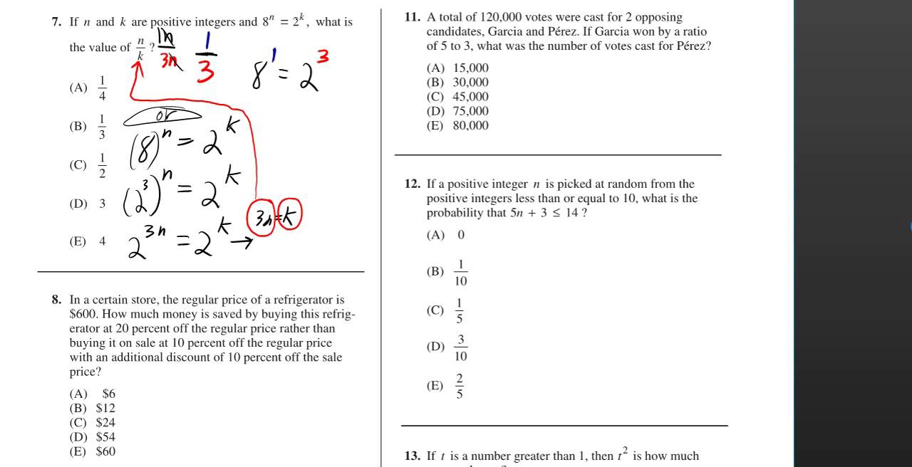 Sat Practice With Answers