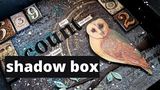 mixed media shadow box | using Alchemy by Stamperia