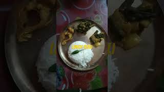 Aj moha saptami lunch thali# bengali lunch thali#fish thali#shorts