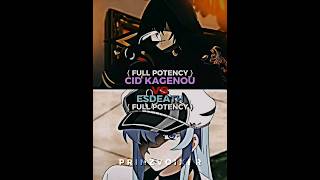 Cid Kagenou vs Esdeath | Eminence in Shadow & Akame Ga Kill #anime #edit #debate #animeedit