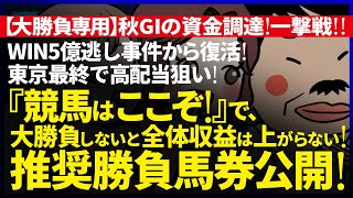 ……不発……💥毎日王冠週💥今週の教授インサイダー｜大勝負専用｜日曜対象渾身の『１鞍』｜『WIN5』3000万円男『裏留目教授』が、勝負推奨馬券公開！『ルメールオッズの裏』