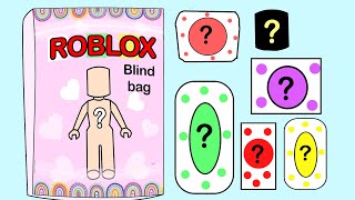 DIY PAPER SQUISHY  로블록스 코디 블라인드백 💗 Roblox outfit blind bag  종이놀이