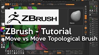 ZBrush Tutorial - Move vs Move Topological Brush