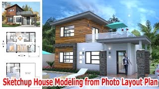 Sketchup House Modeling From Photo Layout Plan