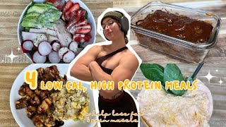 4 LOW CALORIE, HIGH PROTEIN DINNERS | help lose fat & gain muscle