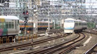 東武100系特急スペーシアきぬがわ 新宿駅到着 Tobu 100 series EMU