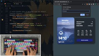 ASMR Programming - Minimal Weather App (Adding Backend) - No Talking