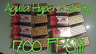 Aguila 22LR Supermaximum Hyper Velocity 1700FPS!!!