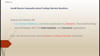 Java 8 Lambda expressions, Functional Interface & Streams (Java 8 Streams Coding interviews -Part1)