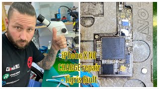 ADVANCED REPAIRS - iPHONE X NO CHARGE - TIGRIS FAULT - TROUBLESHOOTING - BOARD REBALL - ICC PRO