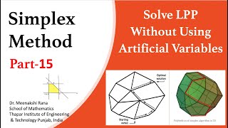 Simplex Method | Part 15| Solving LPP without artificial variables