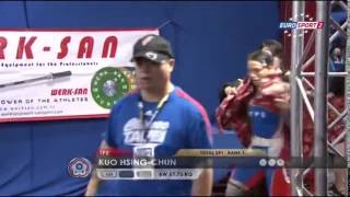 KUO Hsing Chun 1j 133 kg cat. 58 World Weightlifting Championship 2013