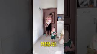 Never let a child open the door to a stranger!# safety education# funny# cute baby# cute