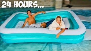 Living In My Friends Pool For 24 Hours!