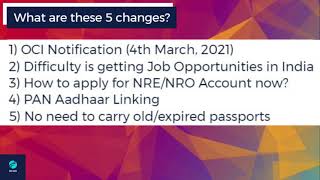 OCI Notification India 2021- 5 major changes in 3 months