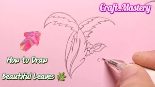 Art is Fun! How to Draw Leaf Step by step Drawing Tutorial, Islamic Tezhip Art, TRY it with me