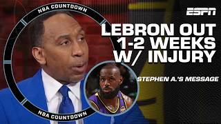 🚨 LEBRON TO MISS 1-2 WEEKS 🚨 Luka Doncic TAKE THE BULL BY THE HORNS 🗣️ - Stephen A. | NBA Countdown