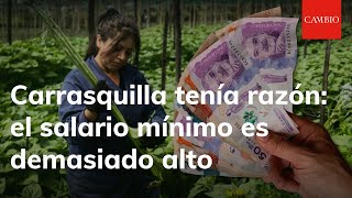 Carrasquilla tenía razón: el salario mínimo es demasiado alto en Colombia