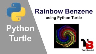 Drawing Rainbow Benzene Using Turtle | Turtle In Python | Python Programming | Tech Blooded #Shorts