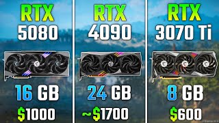 RTX 5080 vs RTX 4090 vs RTX 3070 Ti | Test in 7 Games