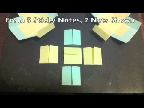 How to Make A Box from 5 Sticky Notes. How to Make A Box from 5 Sticky Notes.