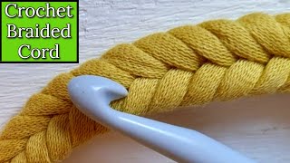 Crochet BRAIDED Cord | EASY How To Crochet Cord Tutorial