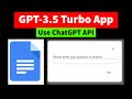 Create AskGPT App: Use GPT 3.5 Turbo Model (ChatGPT API) with Google Docs... No coding required