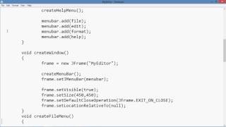 JAVA Swing : Text Editor part - 4