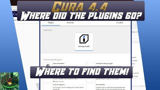 Cura 4.4 - where are the plugins? And how to find them!