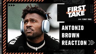 First Take reacts to Antonio Brown leaving during the game in the Buccaneers-Jet