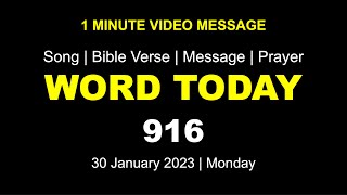 Word Today-916 | Bro RSV | One-Minute Video Message (Malayalam) | 30 January 2023