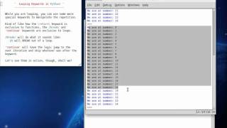Python 21 Break and Continue