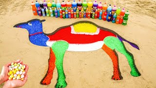 Experiment: How to make Rainbow Camel with Orbeez, Fanta, Coca Cola vs Mentos and Popular Sodas