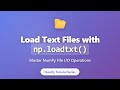 NumPy loadtxt() Tutorial: Load Text Files into Arrays | Python Data Science